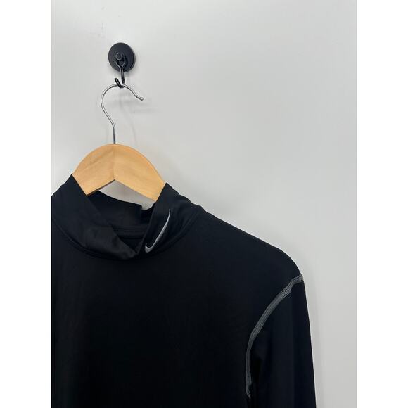 Nike Pro Combat Dri-fit Men Medium Black Compression Fitted Long Sleeve - Picture 4 of 7